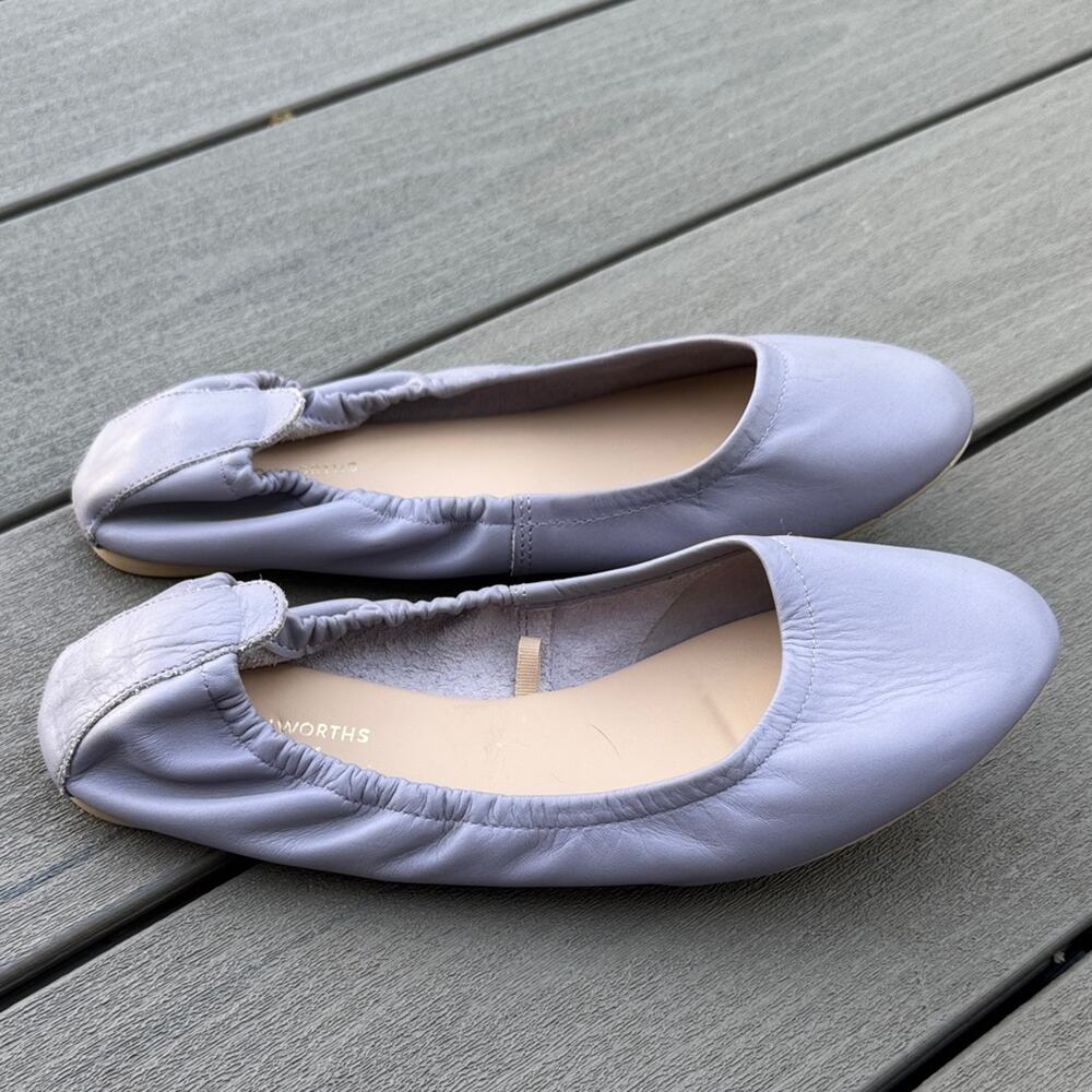 Woolworths Purple Ballet Flat Women's 7 Genuine Leather Shoes